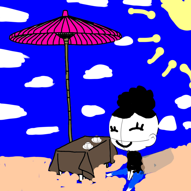 A Little Girl At The Beach