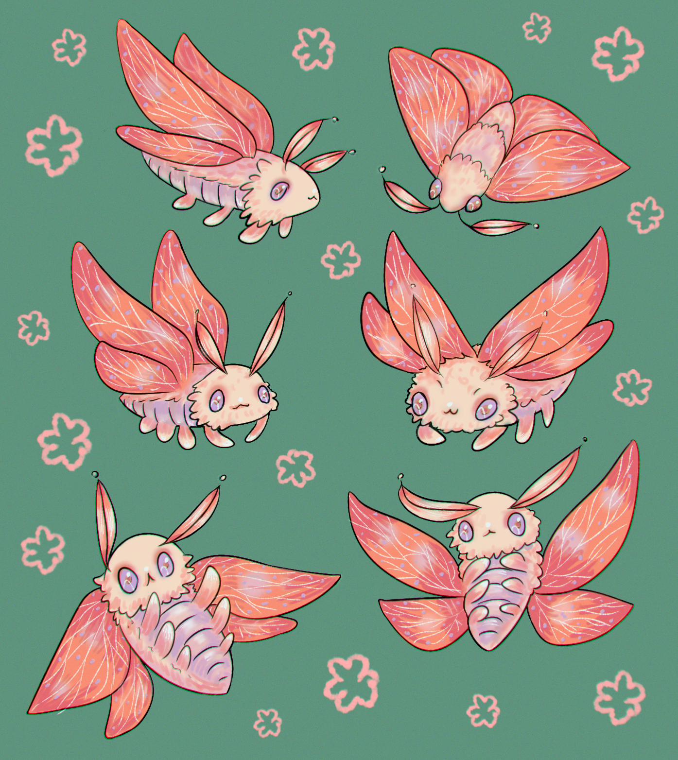 Moth stickers - ibisPaint