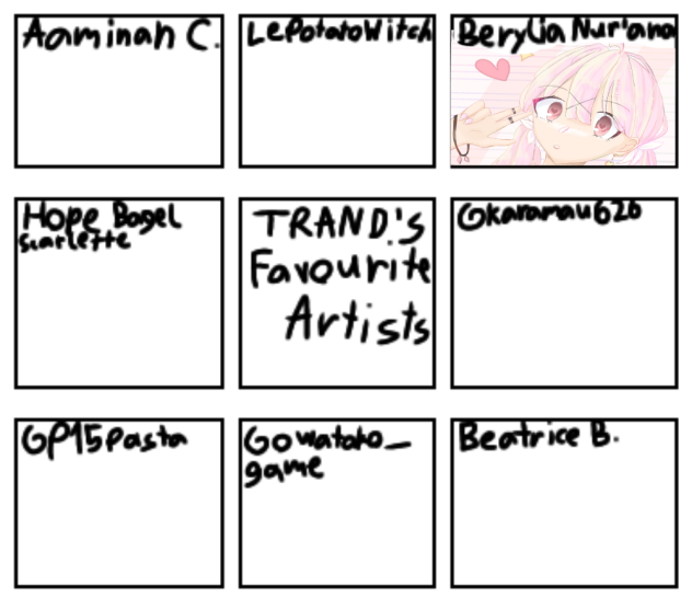 Trand’s favourite artists 🌟
