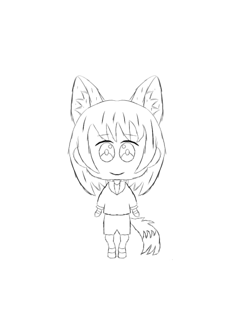 シャロ　ペン画