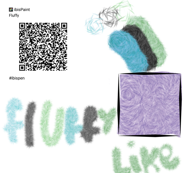 brush QR code fluffy ibisPaint