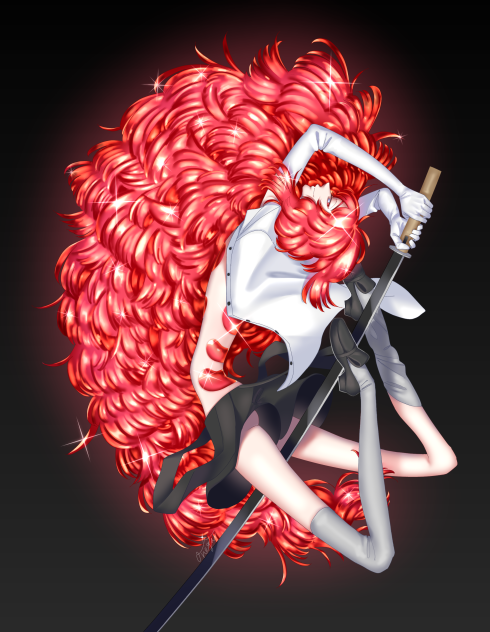 【最終値下げ】宝石の国 パパラチア ウィッグ コスプレイヤーEVA『宝石の国』パパラチアウィッグはふかしに