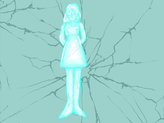 Cracked glass