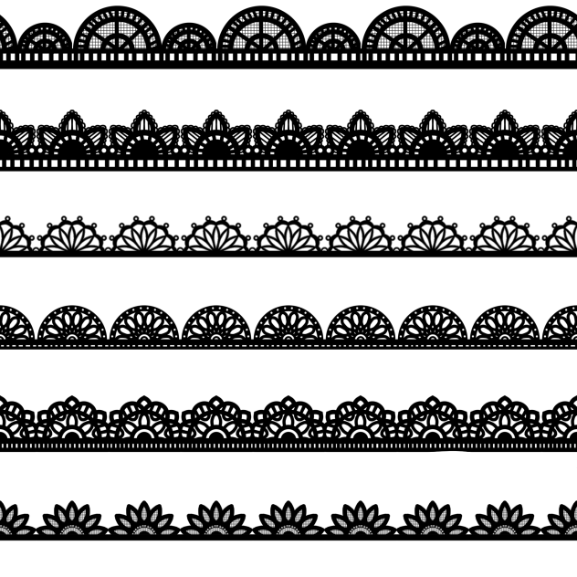 Lace borders(black)
