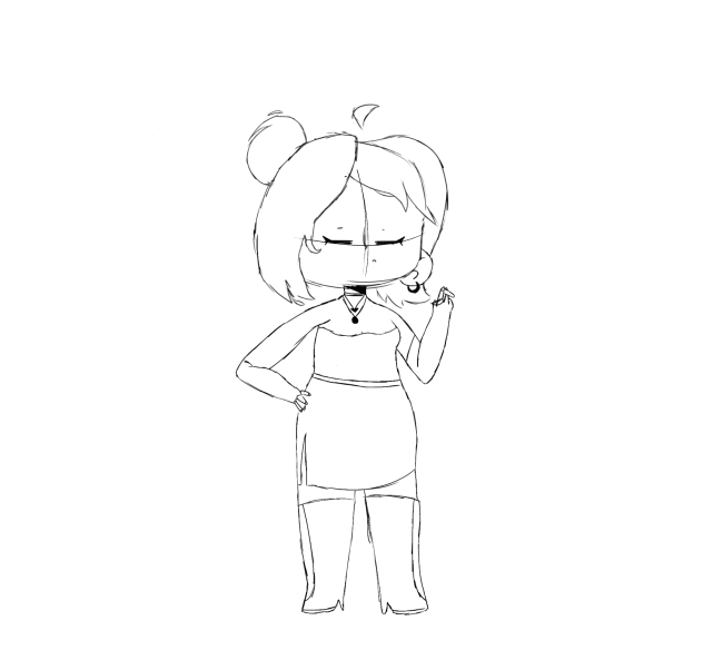 Lady Coredlia Smoking Sketch