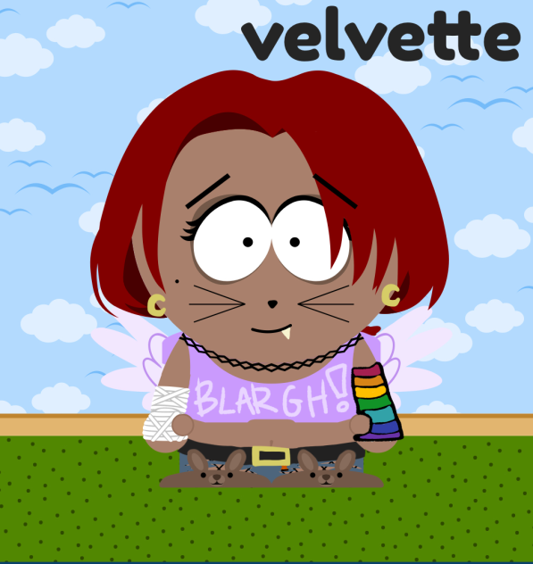 VELEVETTE AS A SOUTH PARK CHARACTER