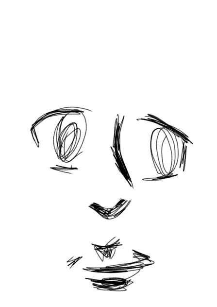 experiment of eyes and nose lips
