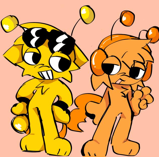 orange and yellow