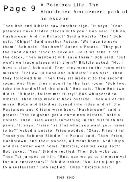 A Potatoes Life. Page 9. THE END.