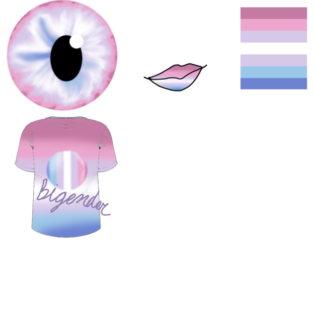 BIGENDER PRIDE 🩷🩷💜🤍💜🩵💙