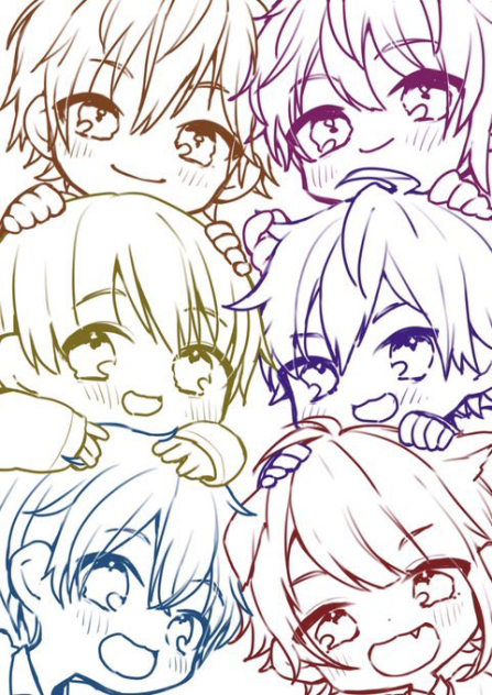 (塗り絵などにお使い下さい)すとぷり