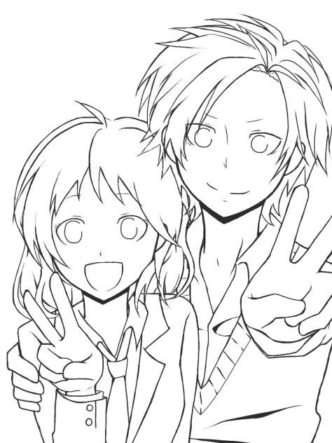 ずっと前から好きでした 線画2