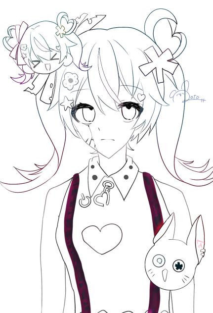 ミクの日　線画