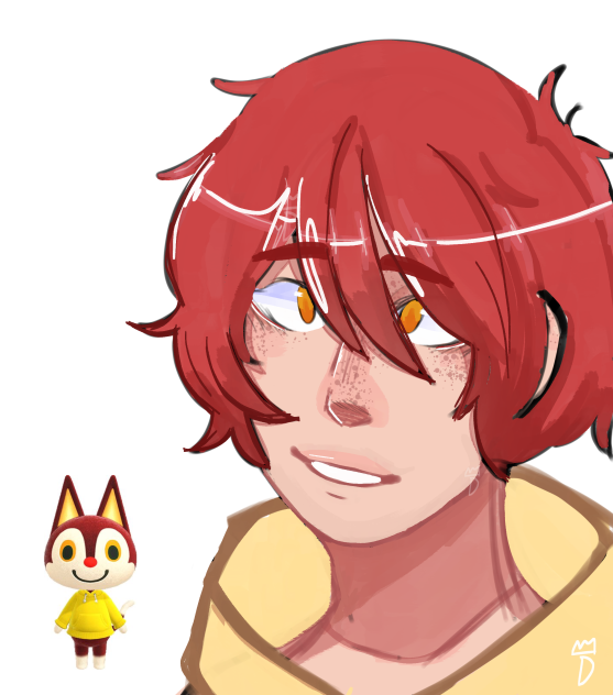 Rudy animal crossing human 1