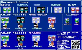 SMB1 Scrapped Enemy fanmade spritesheet
