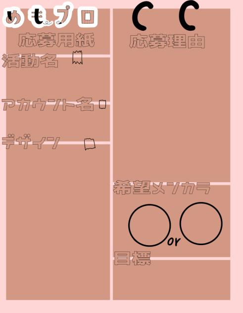 めもプロ応募用紙