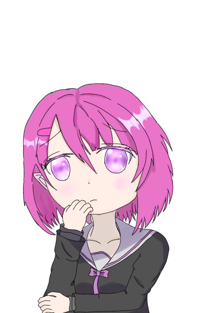 Human With Pink Hair.
