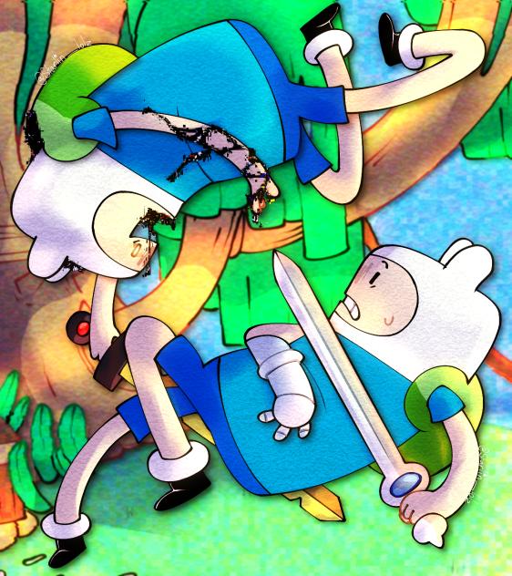 literally Finn and Corrupted Finn