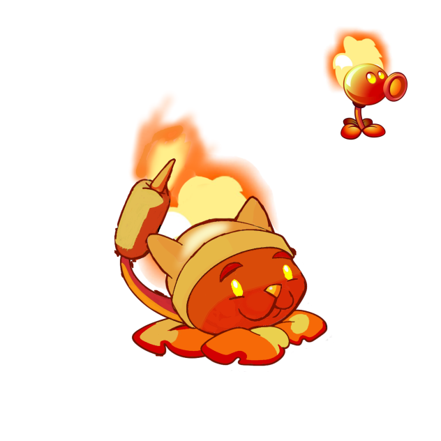 rabo de gato elemental de fuego