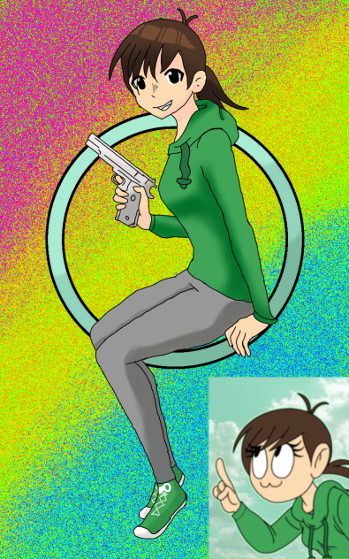 ell 'ellsworld' with gun