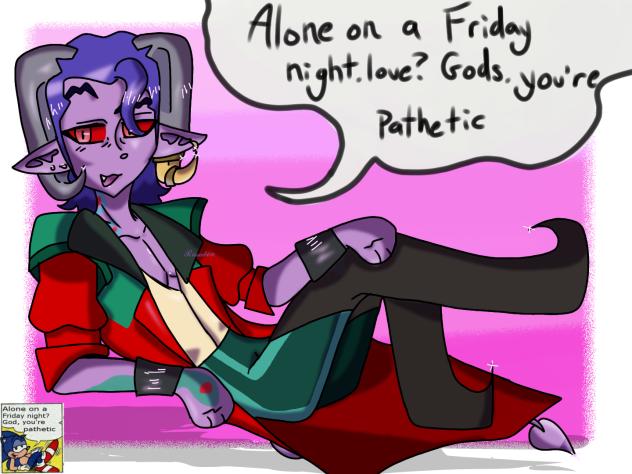 “Alone on a Friday night❓”