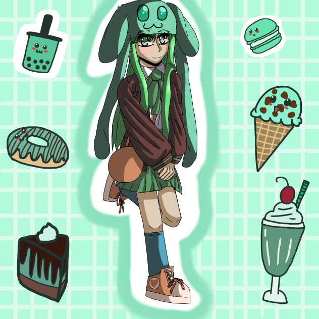 🌱Mint Green Kawaii Girl🌱