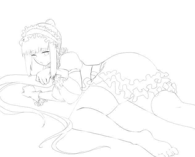 塗り絵　メイド