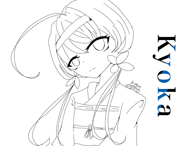 泉鏡花の塗り絵！