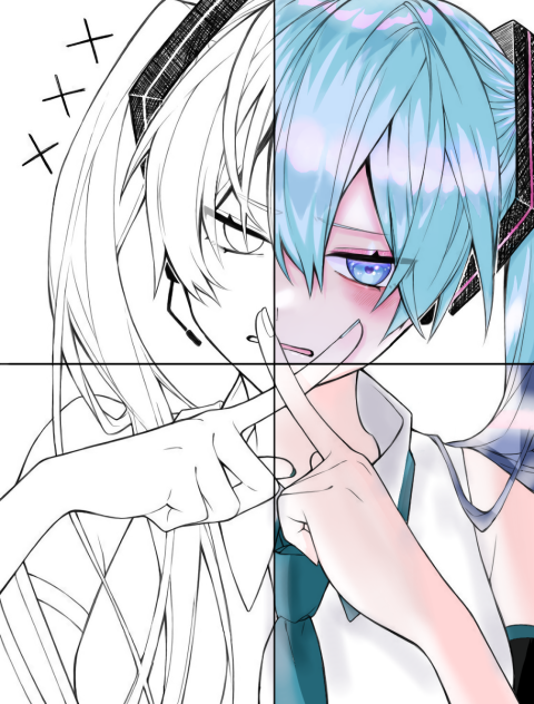 ミクちゃんの合作！