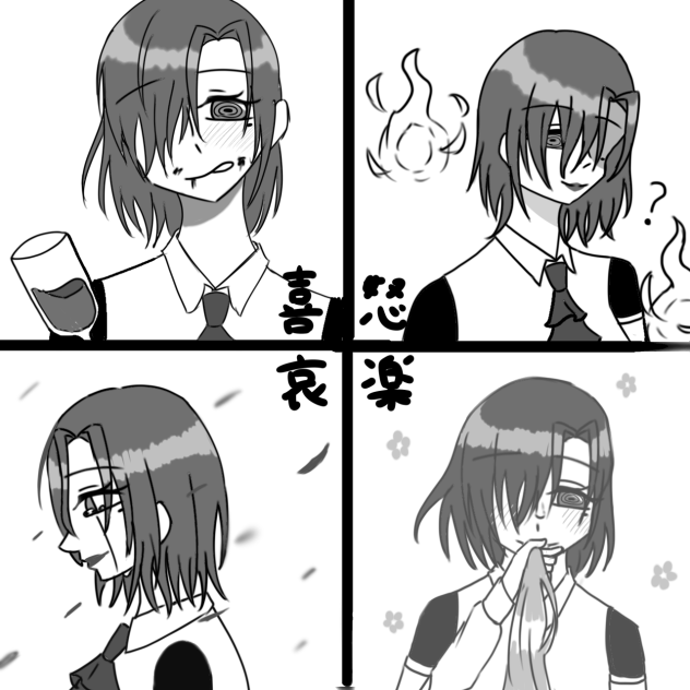 うちの子喜怒哀楽　モナクロちゃんver