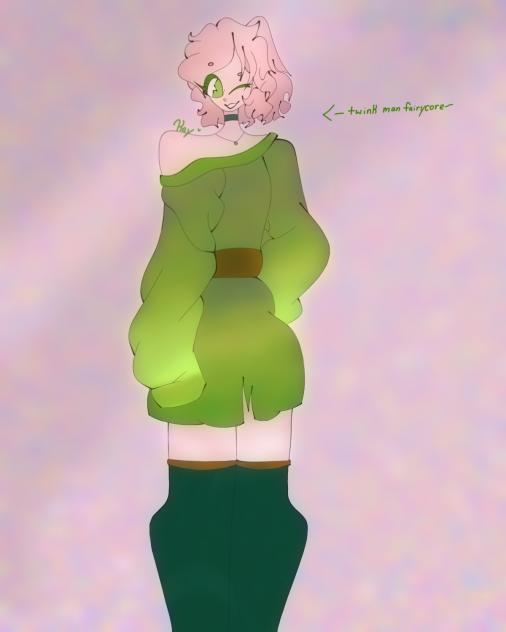 Drawing the twink in fairycore