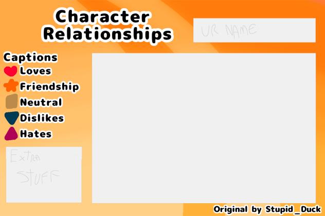 Free Character Relationship Slate!!!