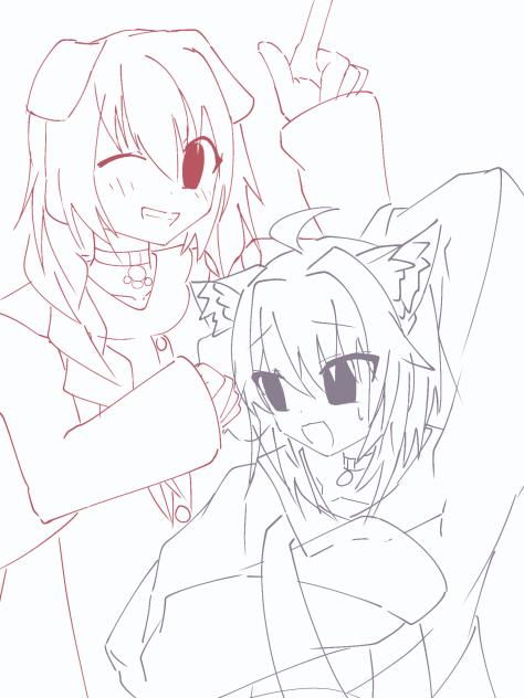 落書き！！！(多分落書き)おかゆん×ころさん