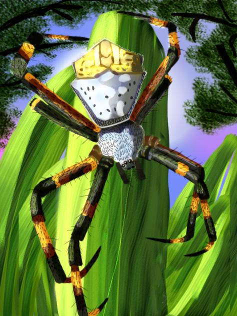 Silver garden orb weaver