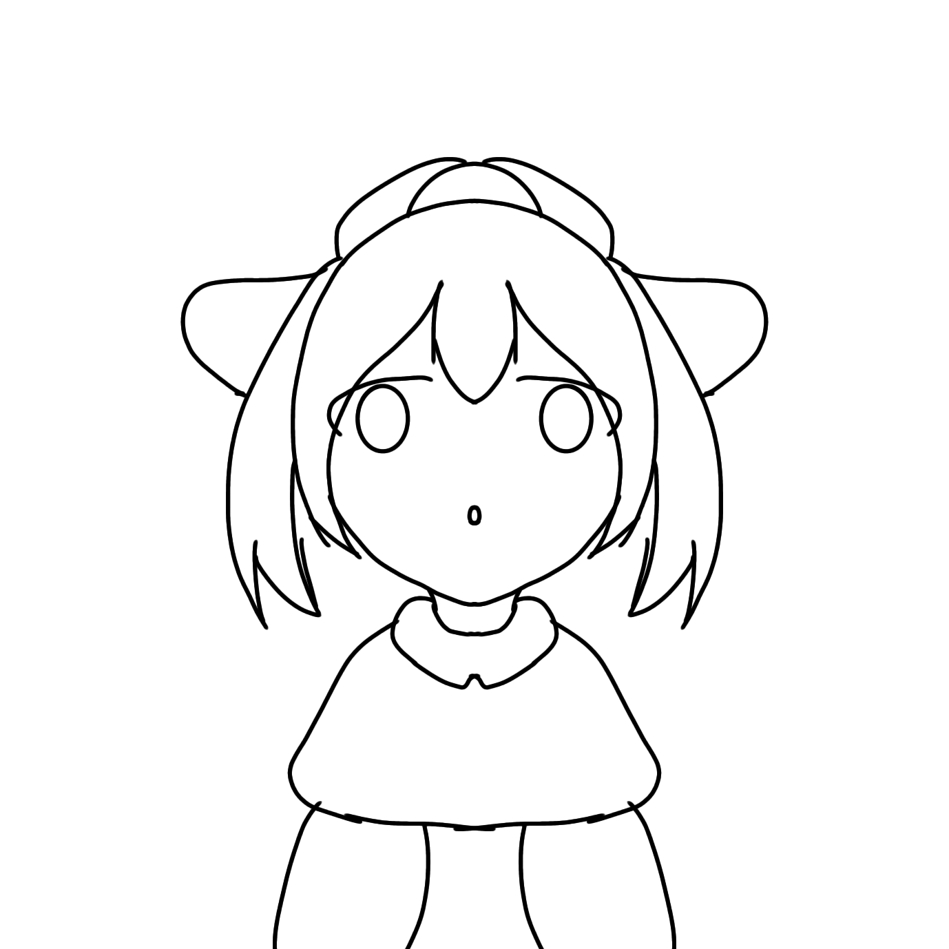 Character coloring sheet - ibisPaint