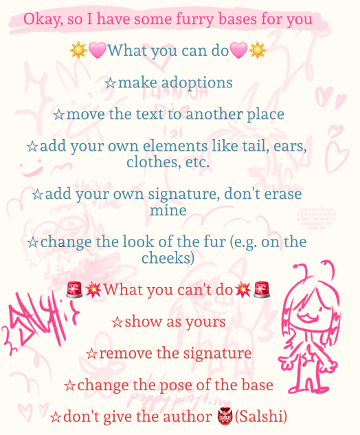 🌞🩷furry base rules 🩷🌞