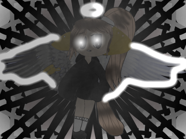 Fan art for Grey ( gray angel half angel