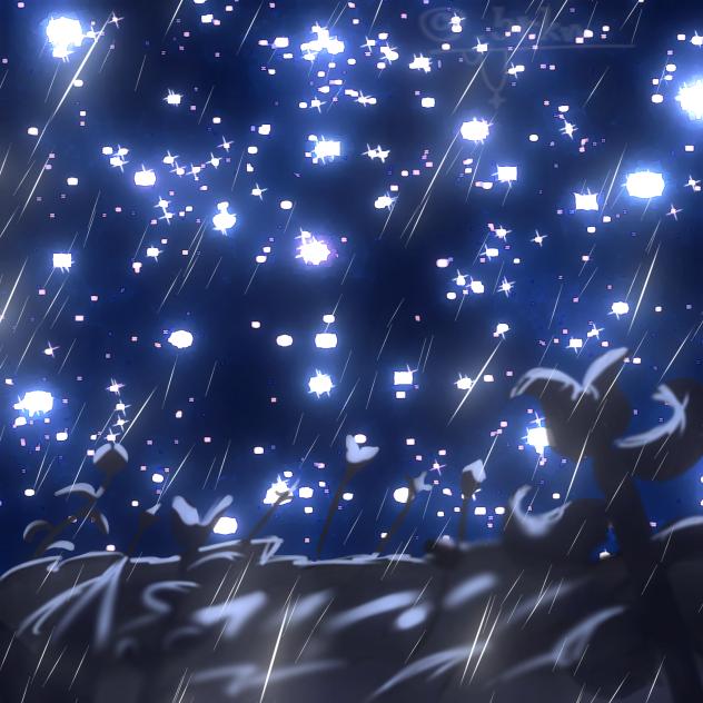 Stars Raining Season the raining sky in the stars - ibisPaint