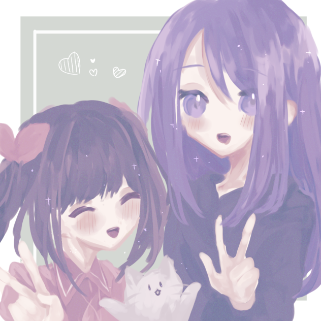 リクエストイラスト（ゆめちゃん、まりんちゃん）