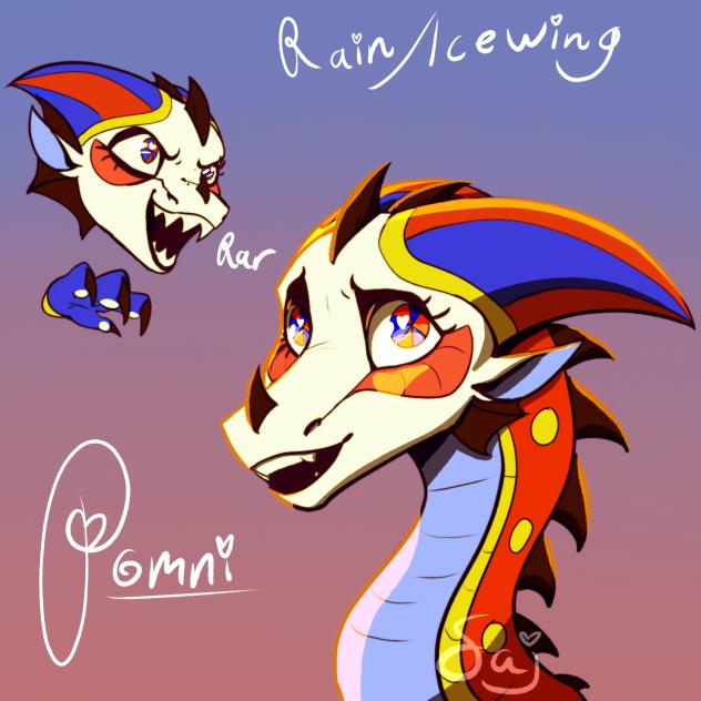 Pomni as a Wof dragon!