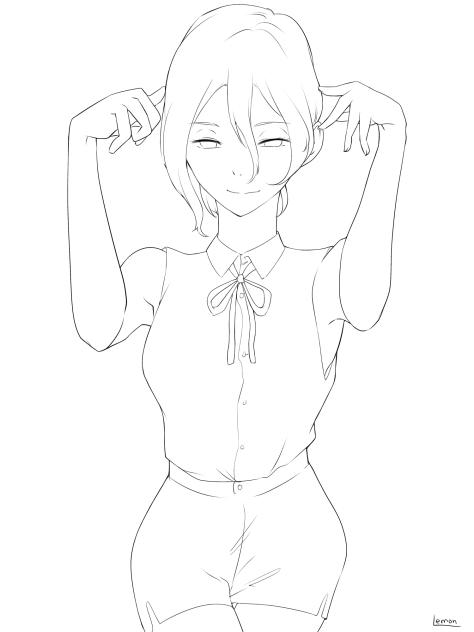 【線画】レゼ(チェンソーマン)