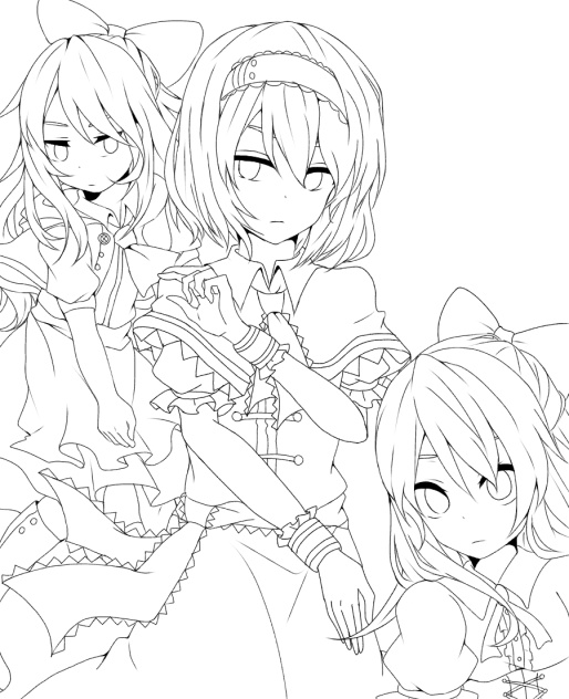 アリス　(線画)