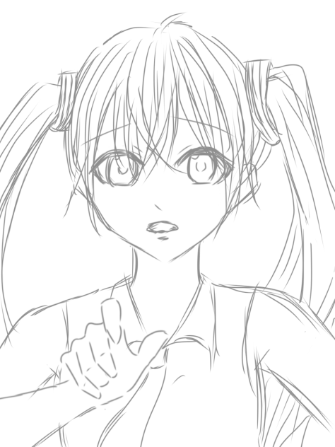 初音ミク@下絵