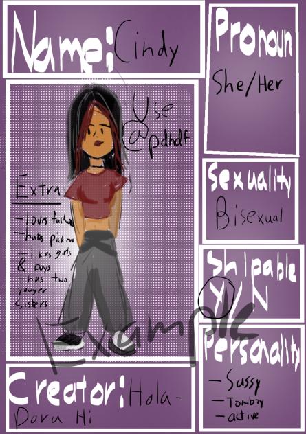 My quick example for my comic for pdhd
