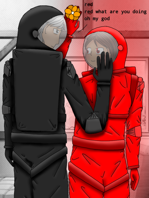 among us black x red fanart