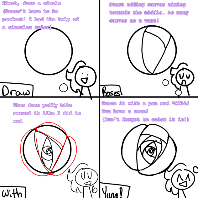 My ways of drawing a rose