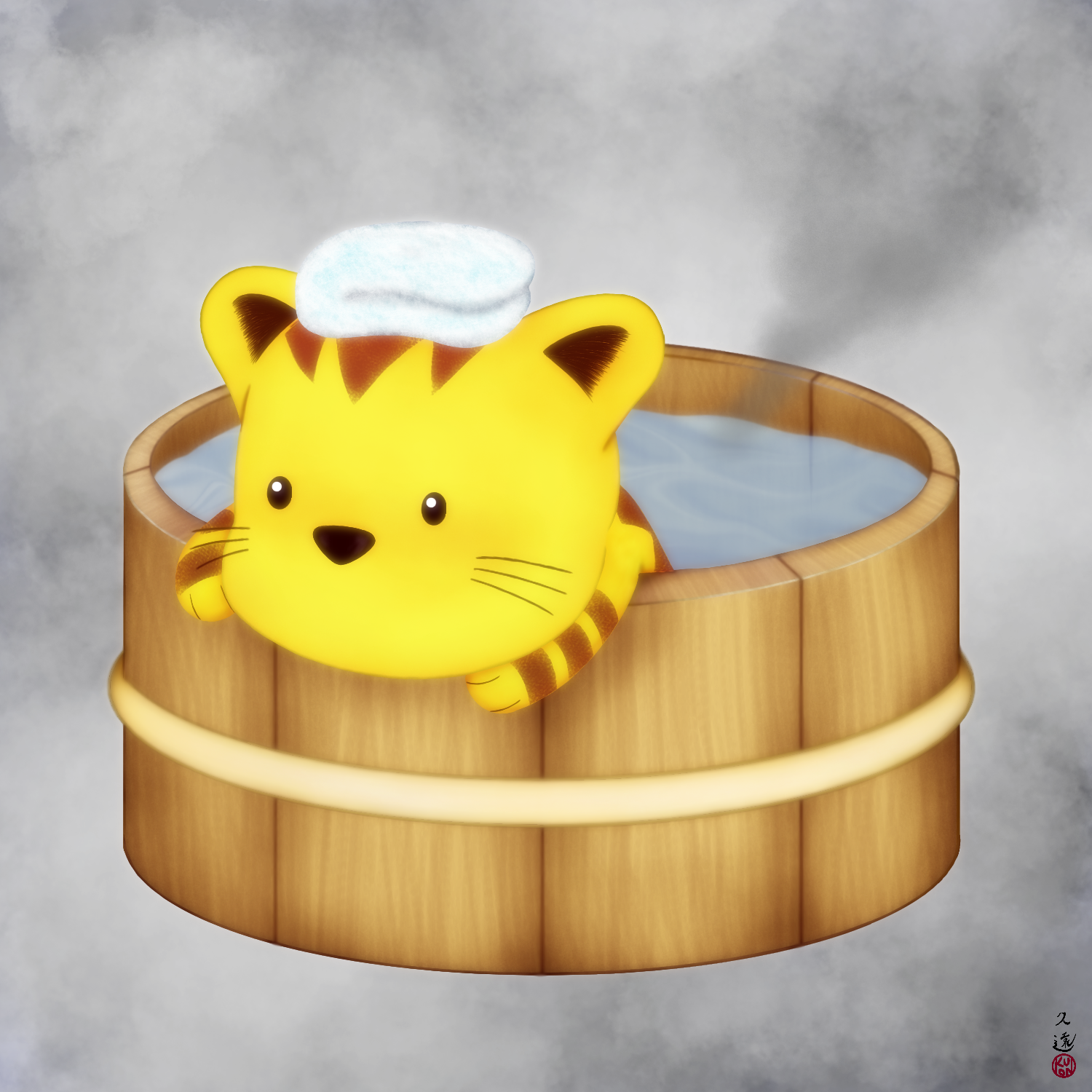 ゆるイラスト お風呂 Ibispaint