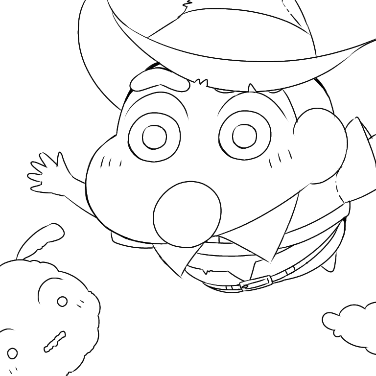 線画 クレヨンしんちゃん 新婚旅行ハリケーンより Ibispaint 線画 クレヨンしんちゃん 新婚旅行ハリケーンより Ibispaint