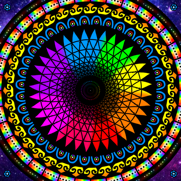 Rainbow Mandala - ibisPaint