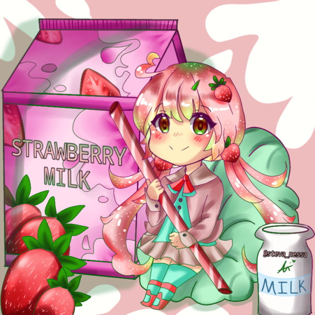 Chibi Strawberry Milk Girl🍓☆